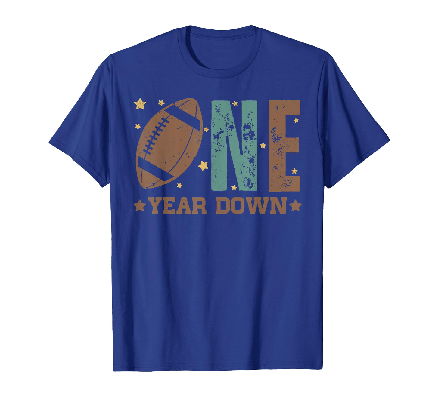 1st Year Down Football Lover First Birthday Boy Party T-Shirt