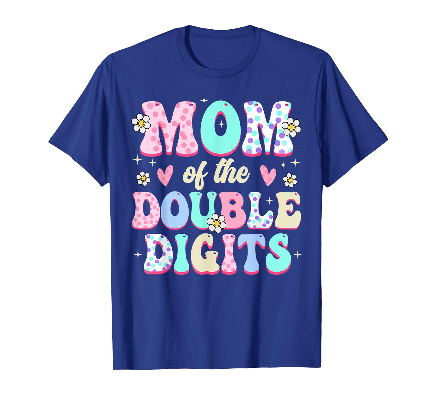 Mom of The Double Digits Matching Family 1st Birthday Party T-Shirt