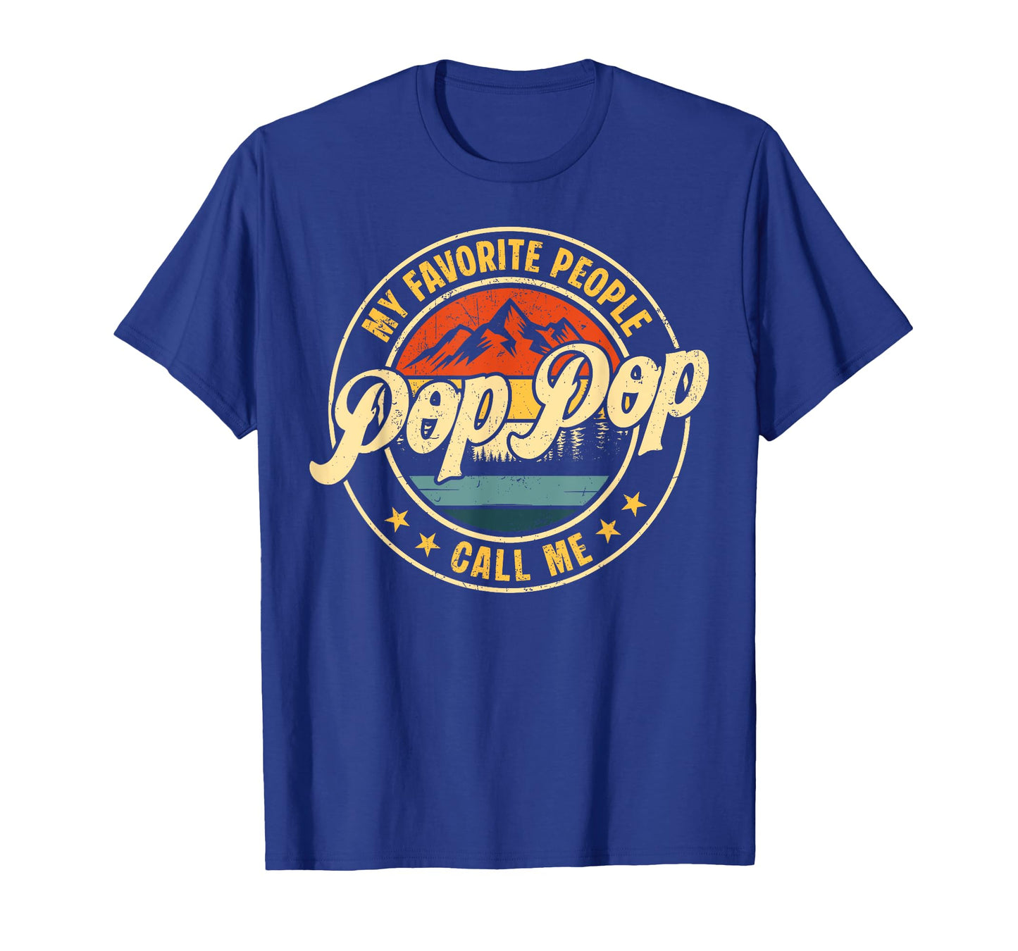Vintage My Favorite People Call Me Pop Pop Grandpa Mens Gift T-Shirt