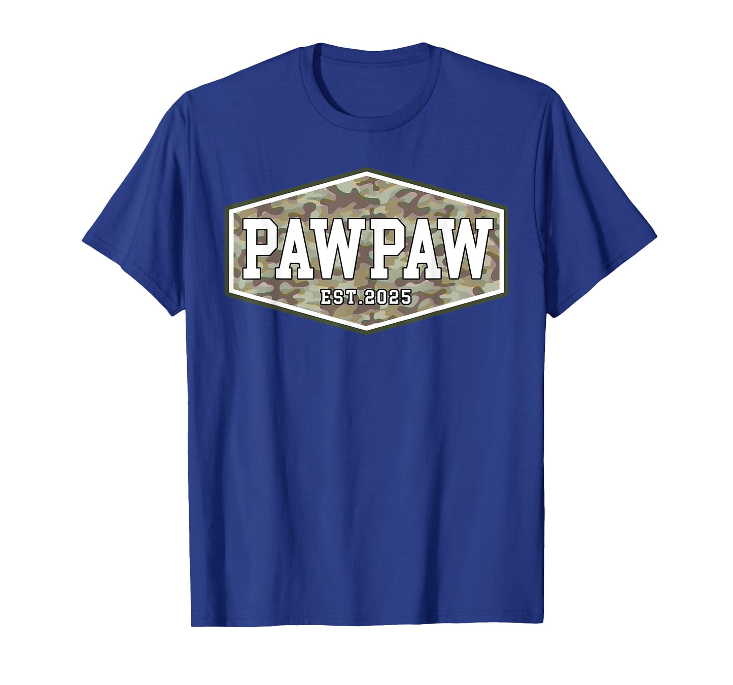 Pawpaw Est. 2025 First Grandpa Fathers Day New Pawpaw Camo T-Shirt