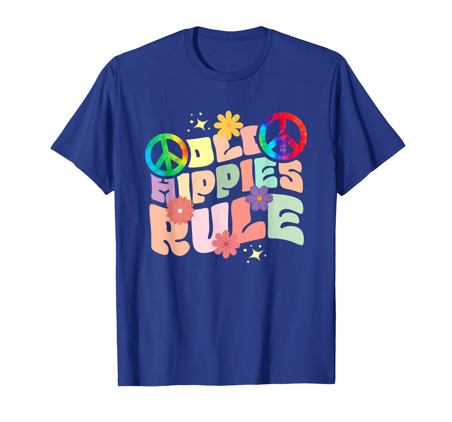 Funny Old Hippies Rule | Peace Sign | Hippy T-Shirt