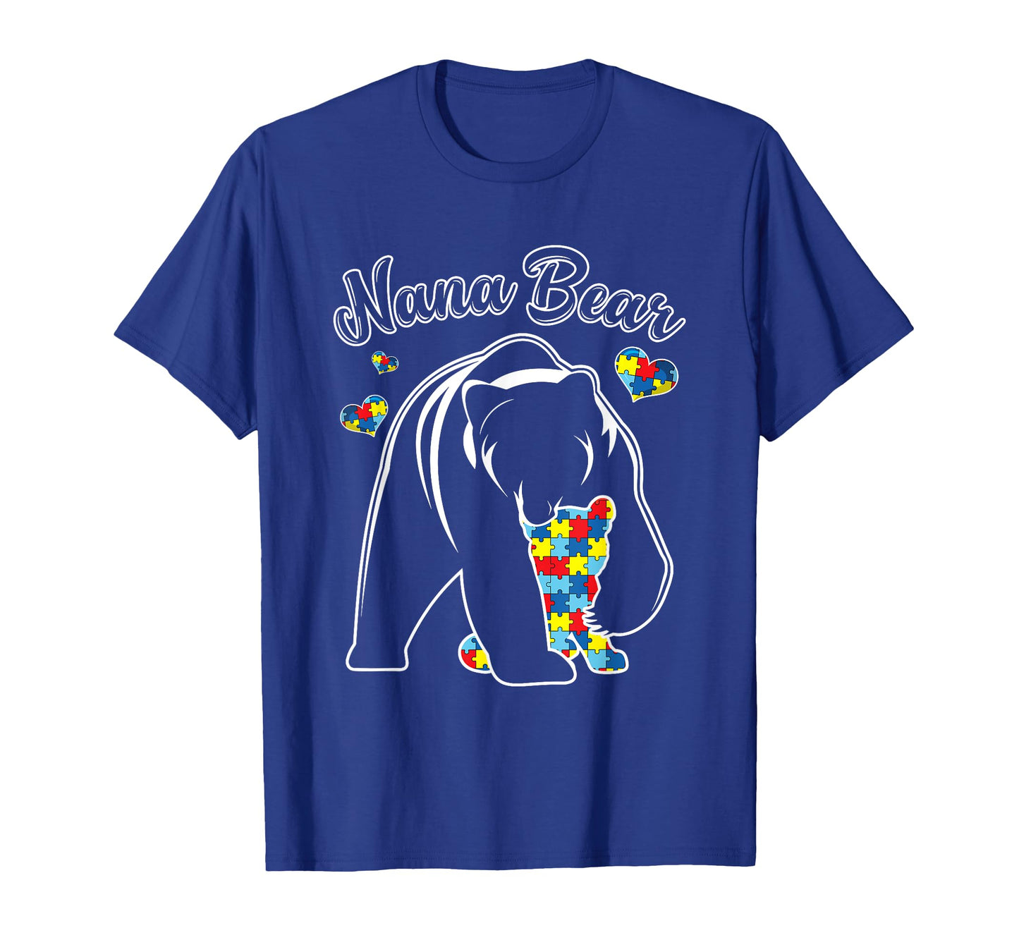Cute Nana Bear Autism Awareness Autistic Family Lover T-Shirt