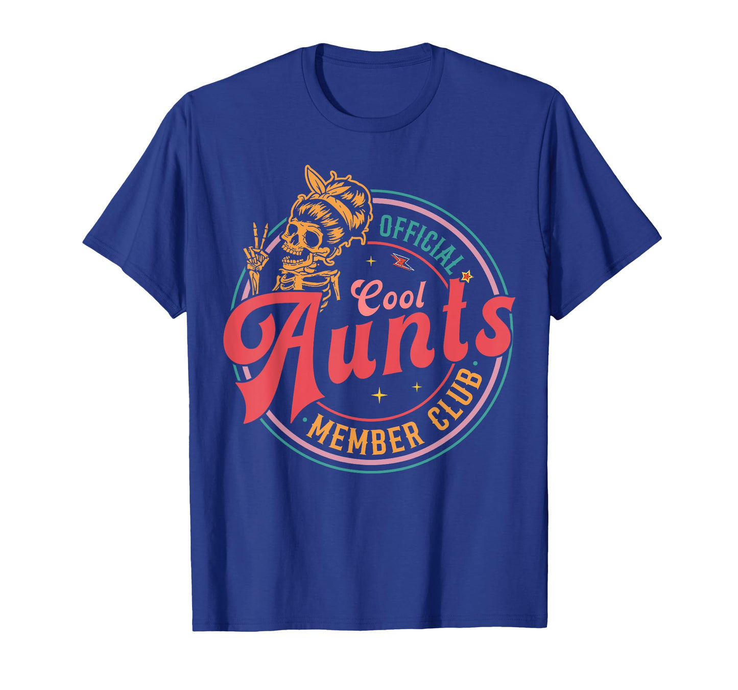 Mother's Day Official Member Cool Aunts Club Skull Halloween T-Shirt