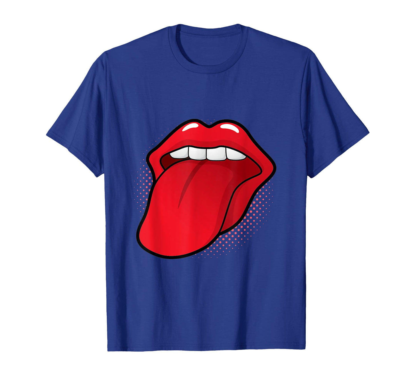 Tongue Out Red Lips Kissing Mouth Lipstick Kissing Lick T-Shirt