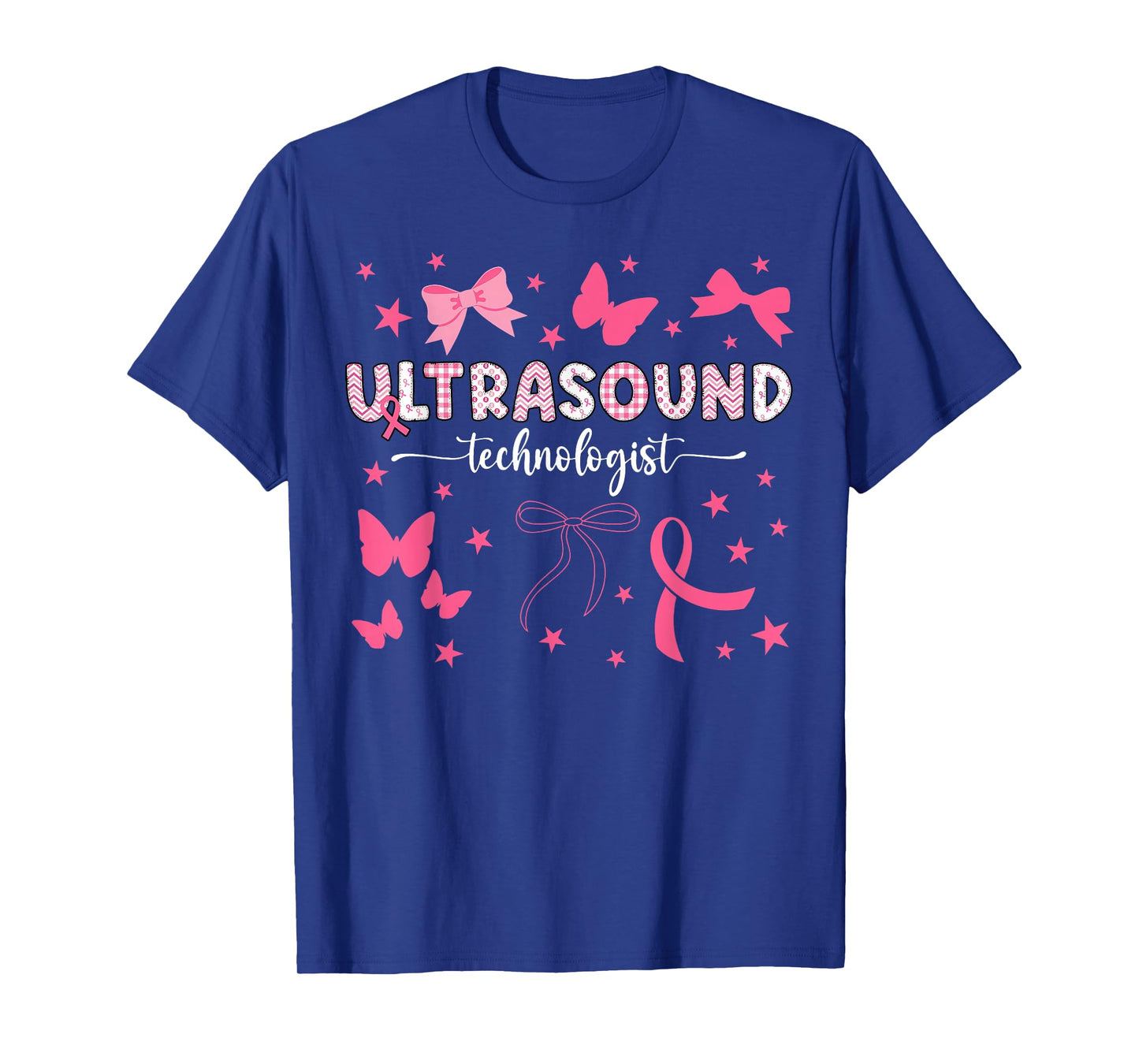 Ultrasound Coquette Breast Cancer Awareness Month Rad Tech T-Shirt
