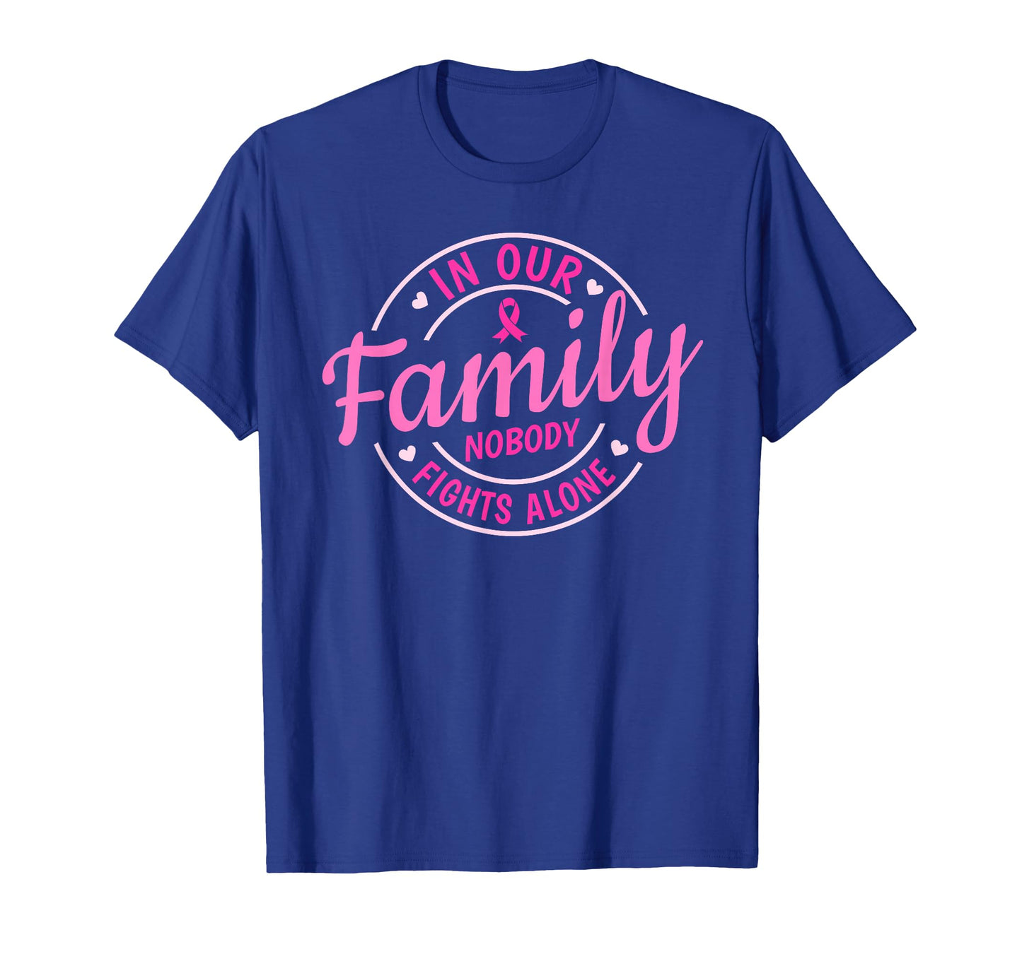 Breast Cancer Family Support Women Pink Ribbon Boxing Gloves T-Shirt