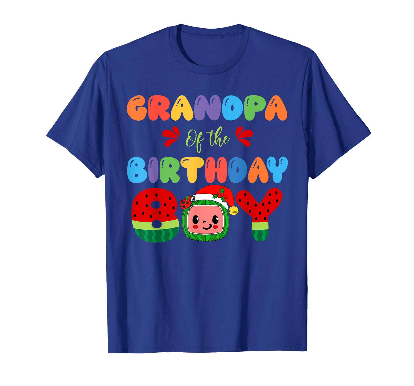 Grandpa of The Birthday Boy Melon Family Matching Funny T-Shirt