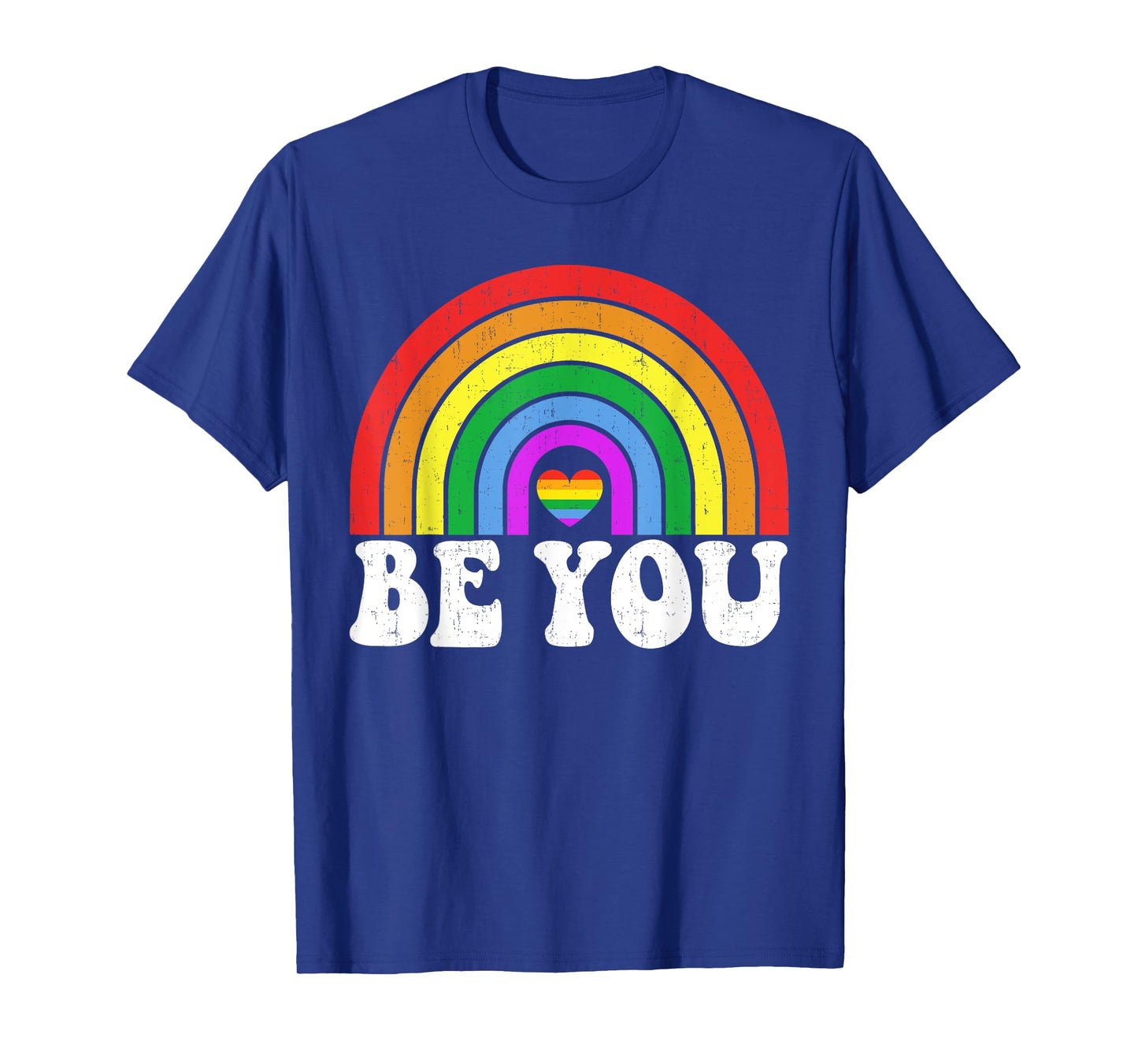 Gay Pride LGBTQ Ally Retro Rainbow LGBT Support Men Women T-Shirt