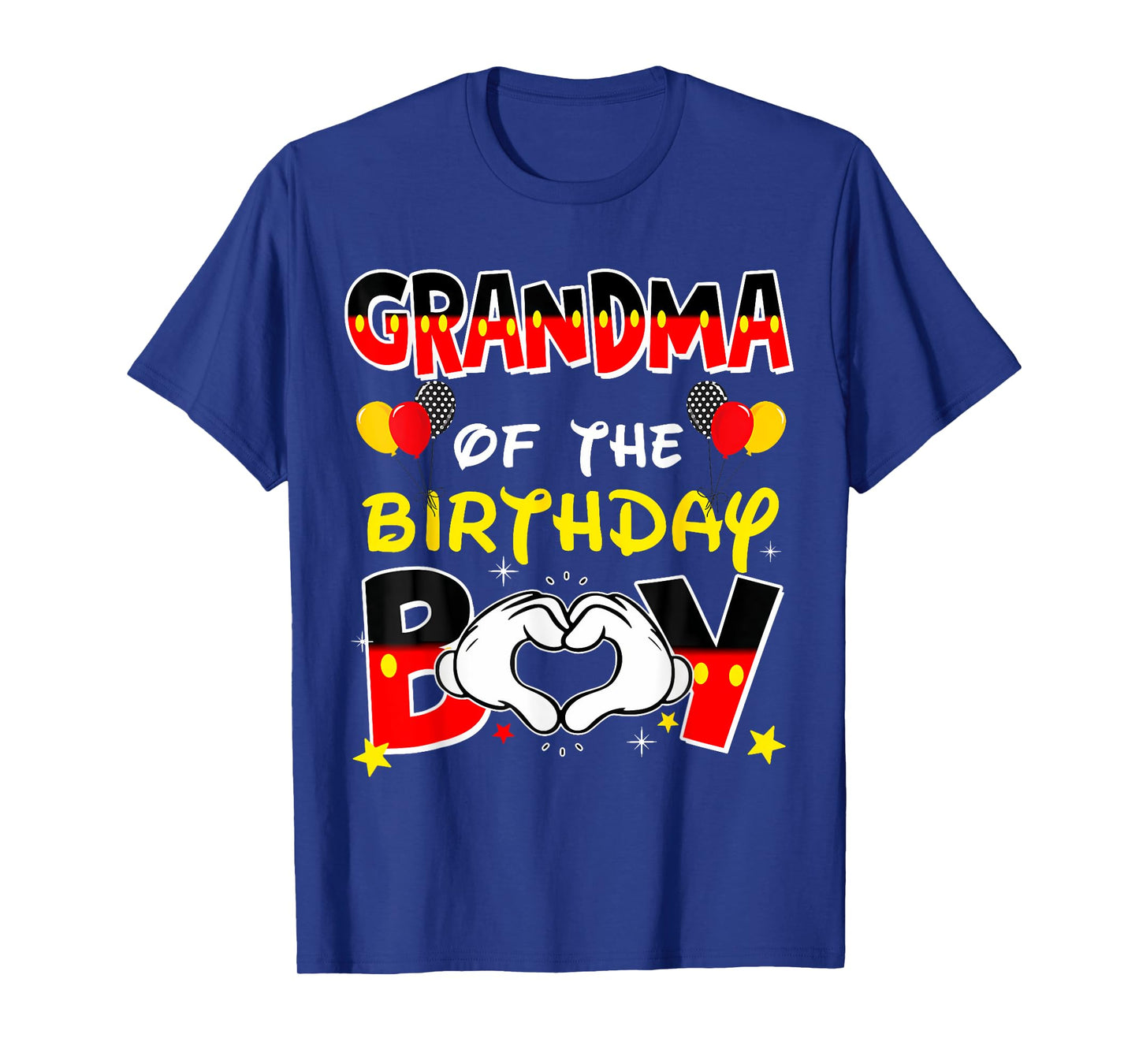 Grandma Of The Birthday Boy Family Party Decor Matching T-Shirt