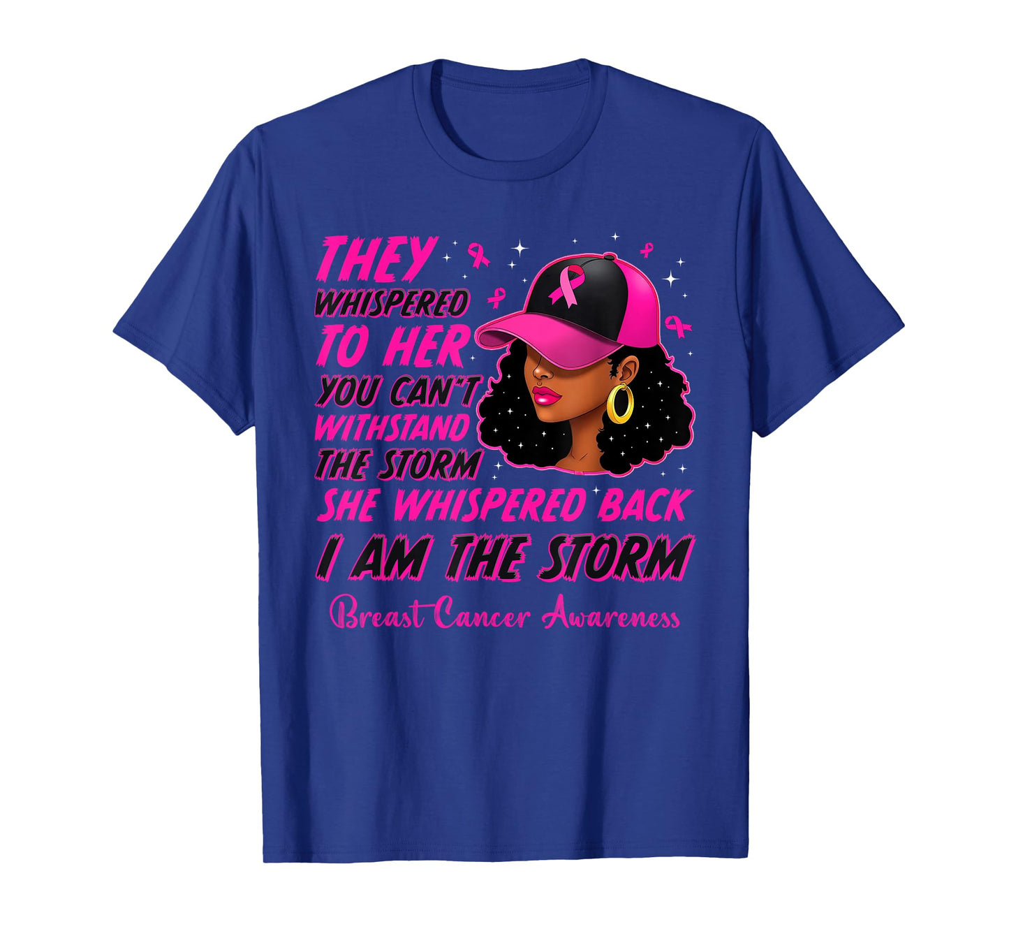 I'm The Storm Black Women Breast Cancer Survivor Pink Ribbon T-Shirt