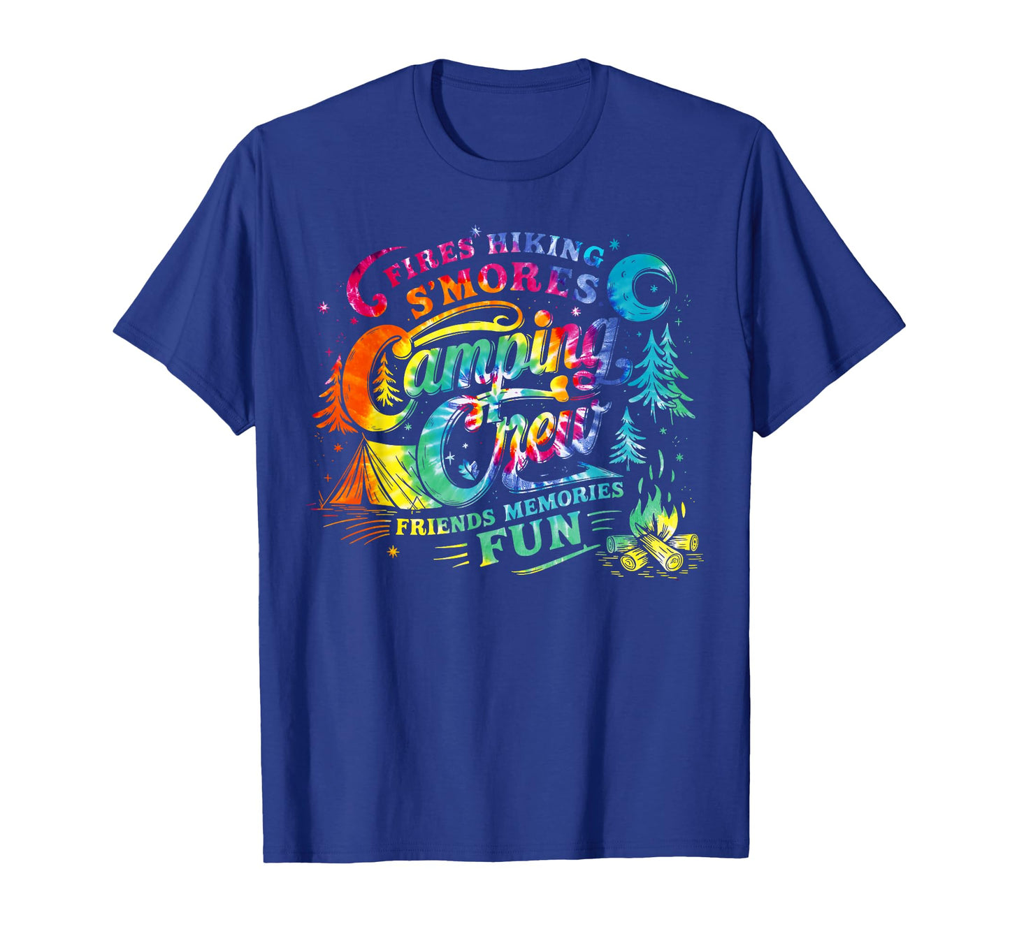 Camping Crew Family Matching Tie Dye Friends Men Women Kid T-Shirt