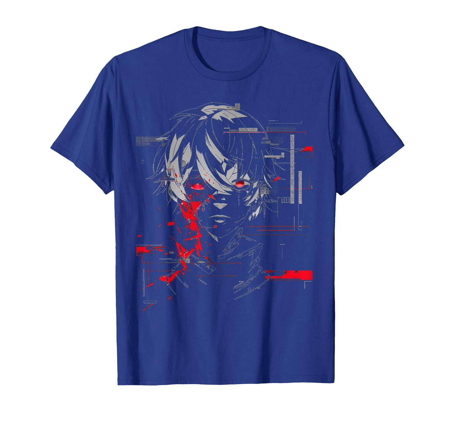 Anime Manga Motif Red-Eyes Artwork Anime T-Shirt