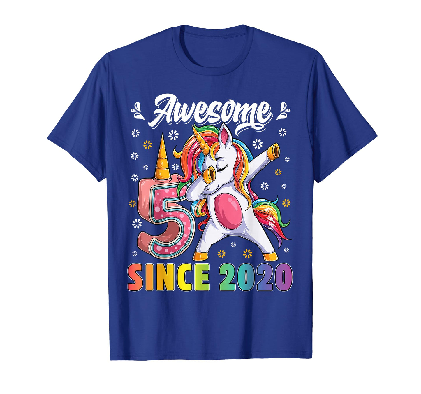 birthday girl shirt 5 years old unicorn 5th bday Girls party T-Shirt
