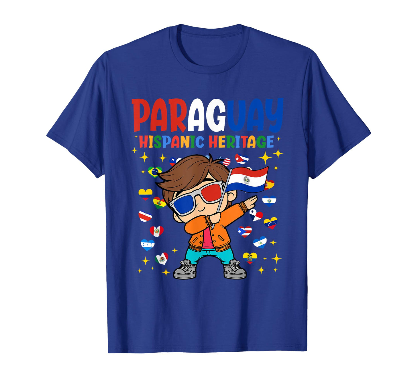 Hispanic Heritage Paraguayan Flag Proud Paraguay Boys Kids T-Shirt