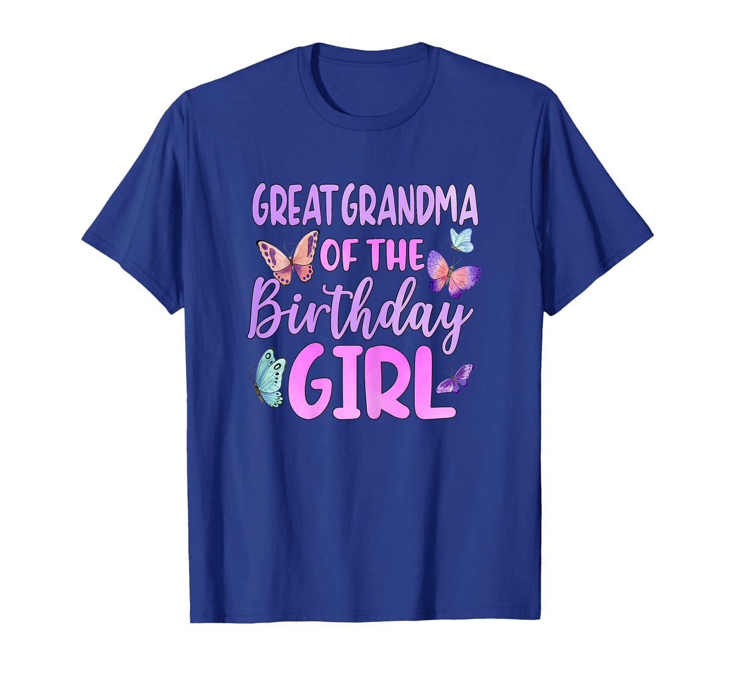 Great Grandma Of The Birthday Girl Butterfly Birthday Party T-Shirt