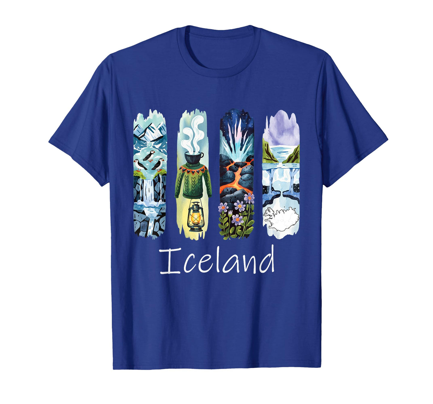 Iceland Brushstroke Icelandic Vacation Souvenir Iceland T-Shirt