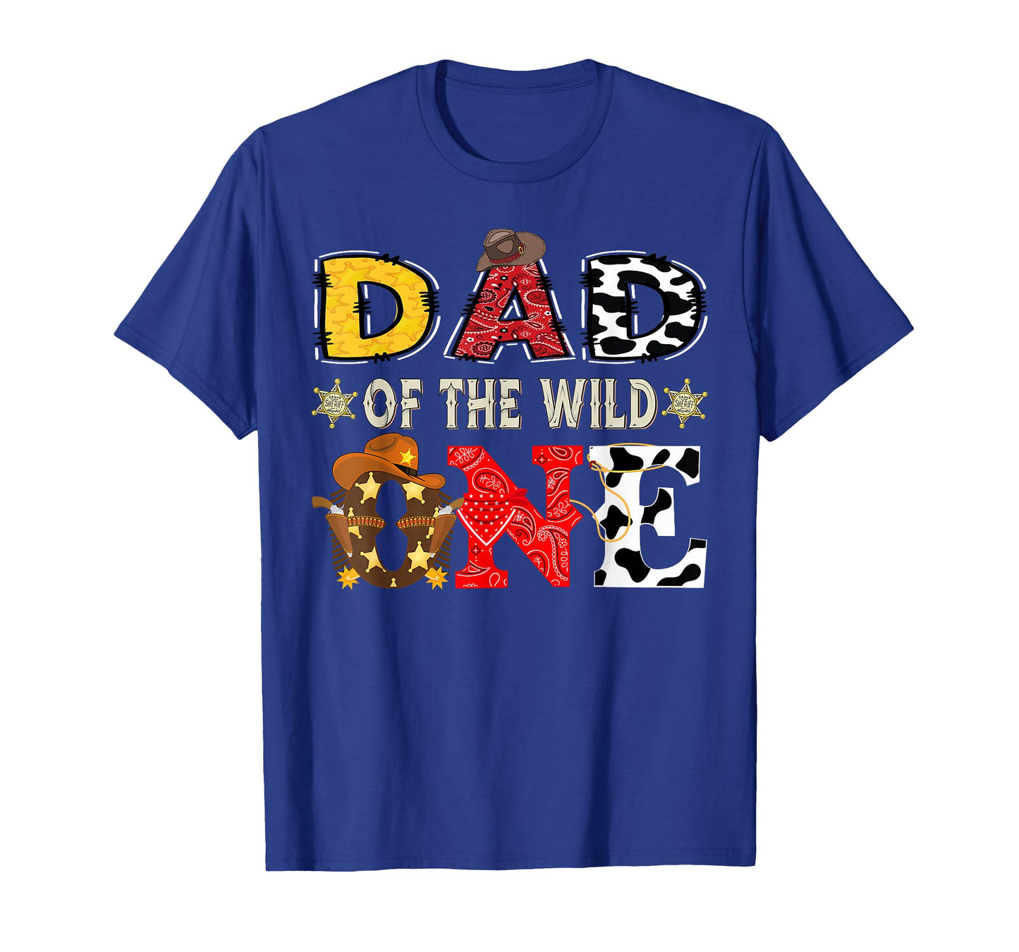 Dad of The Wild One 1St Birthday Boy Western Cowboy T-Shirt