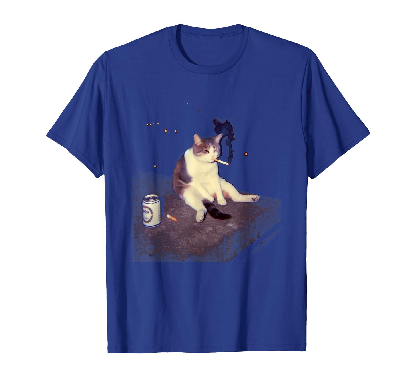 Funny Smoking Cat Meme Cat Lover Cigarette Kitty Men Women T-Shirt