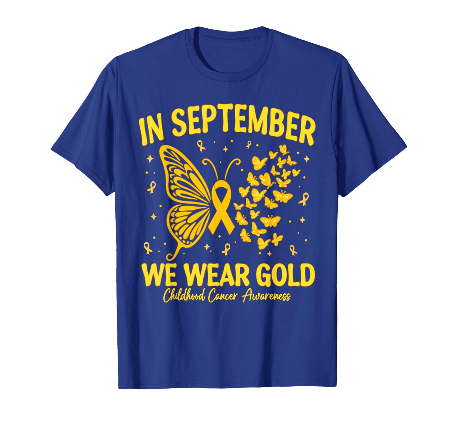 in September We Wear Gold Childhood Cancer Awareness Kids T-Shirt