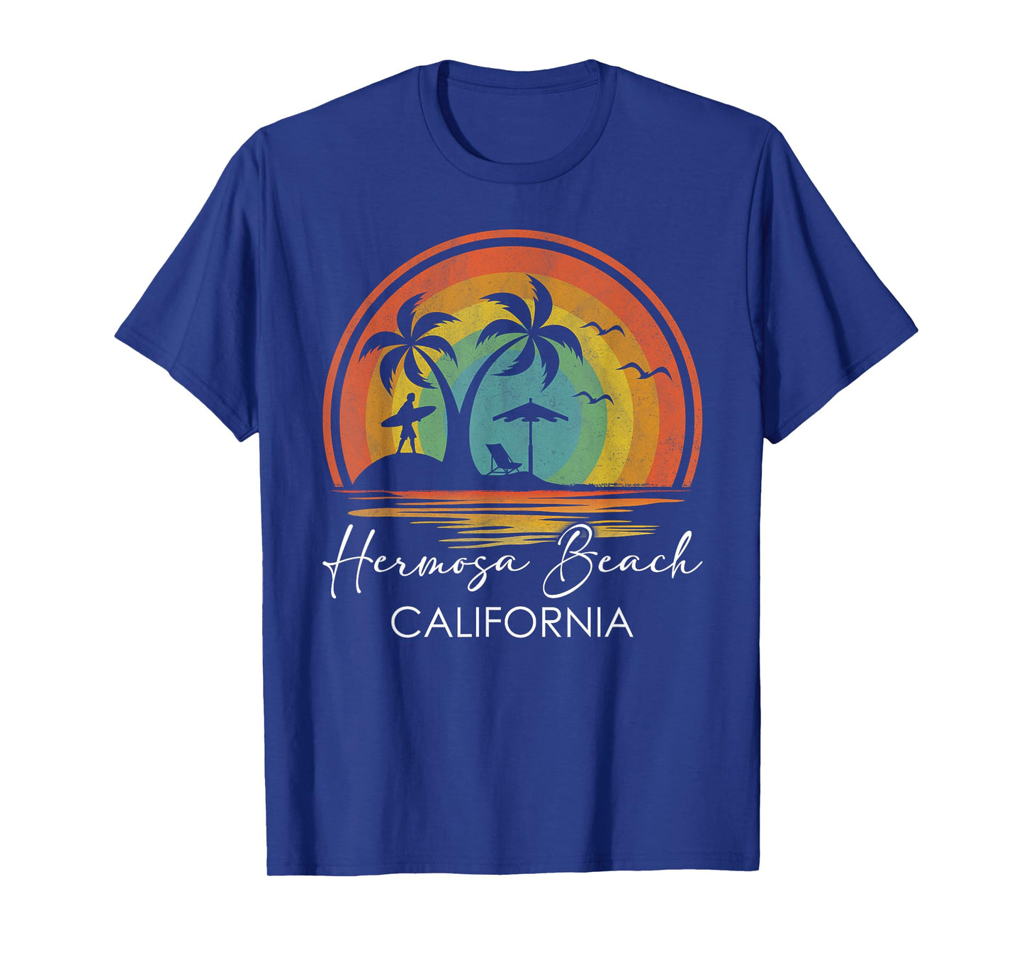 Hermosa Beach California Summer Vacation Tropical Sunset T-Shirt