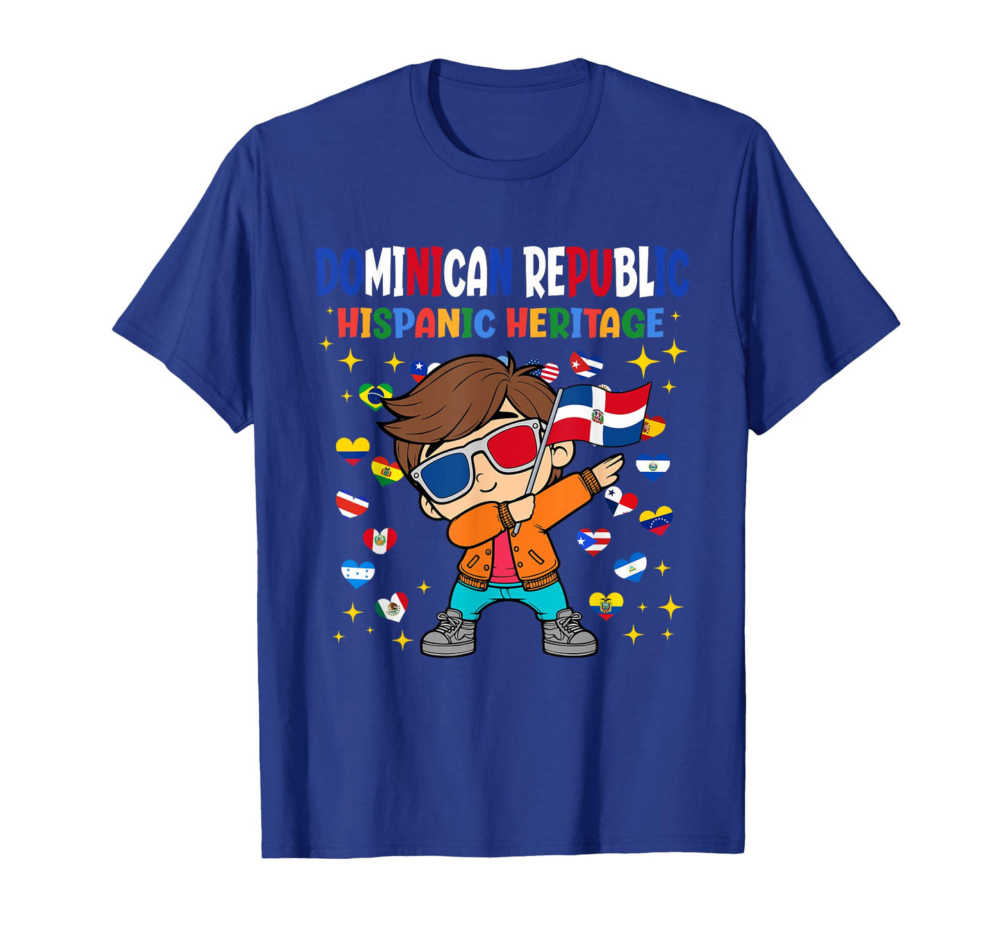 Hispanic Heritage Dominican Flag Proud Republic Boys Kids T-Shirt