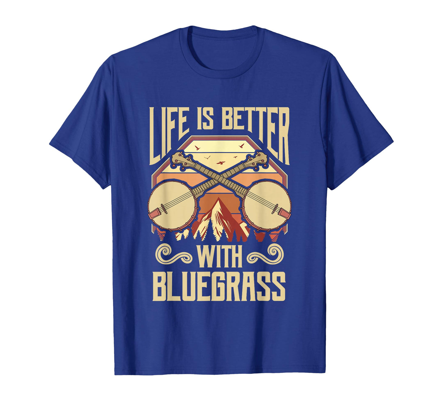 Banjo Vintage Retro Bluegrass Music Fans Banjo Player T-Shirt