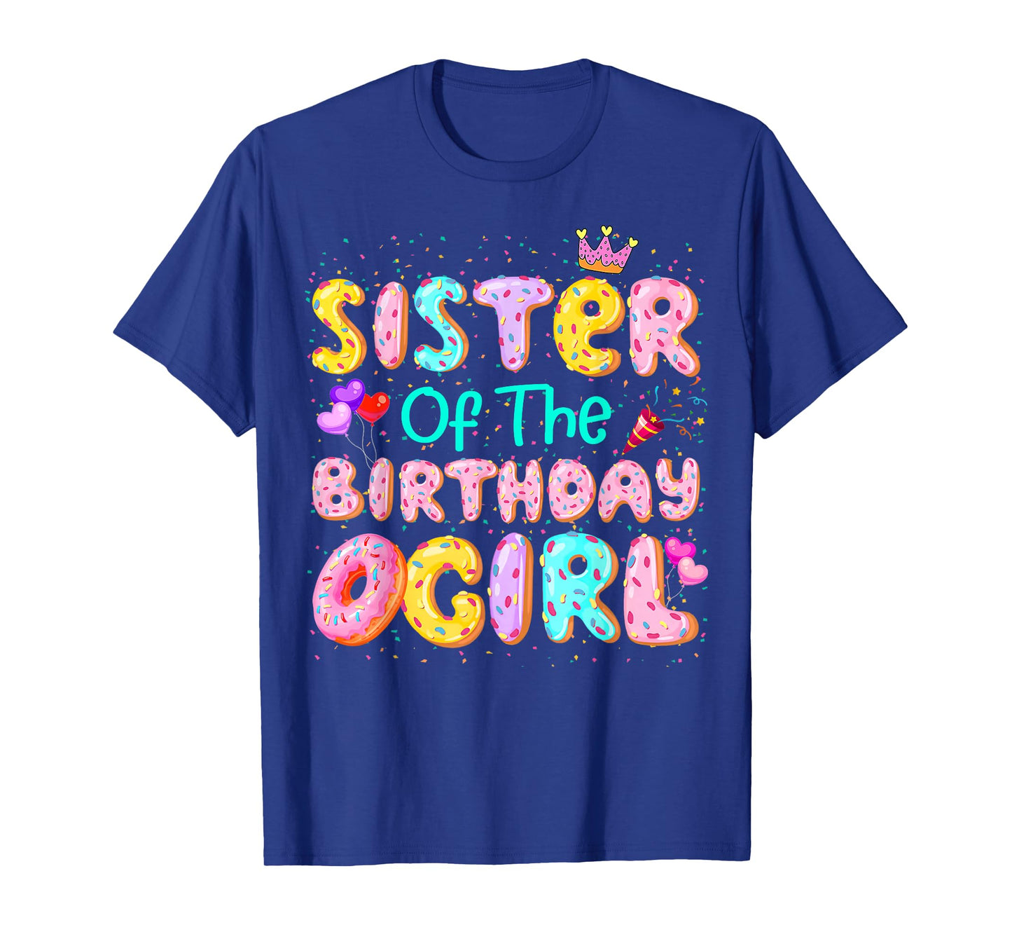 Sister Of The Birthday Girl Sweet Donut Matching Family Bday T-Shirt