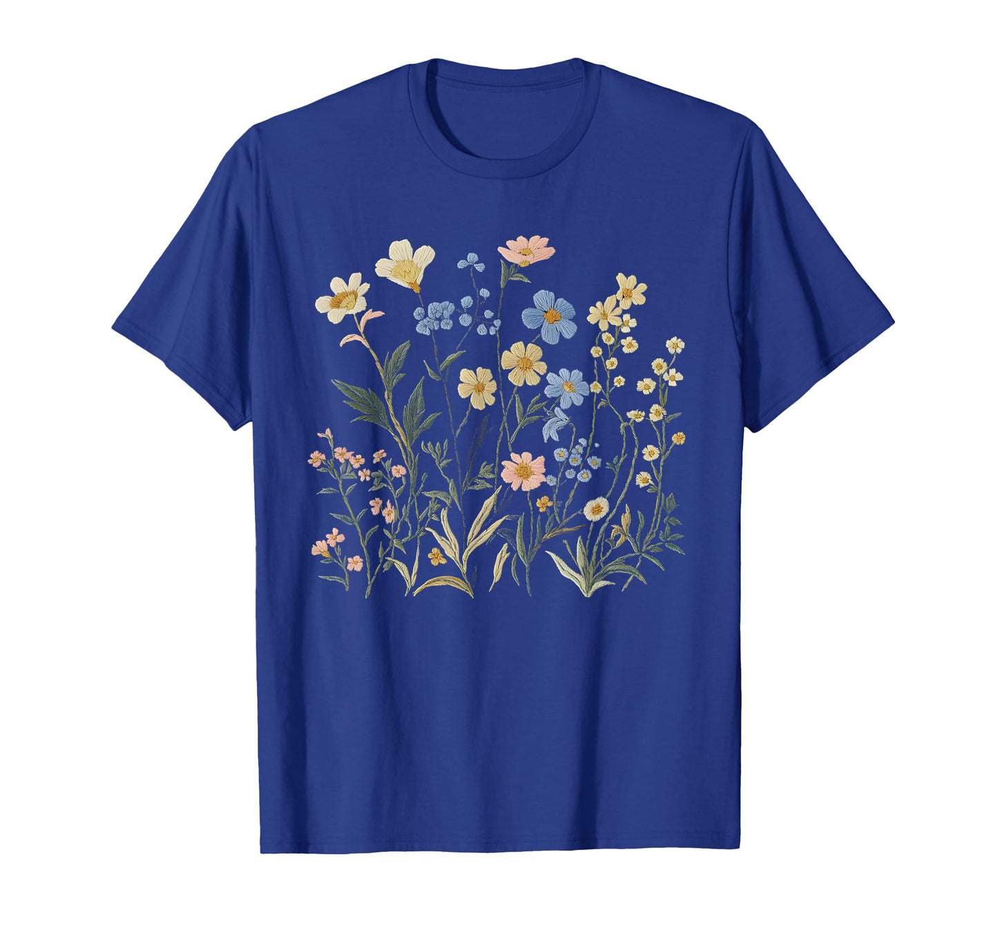 Wildflower Graphic Tee Floral Vintage Boho Design Flower T-Shirt