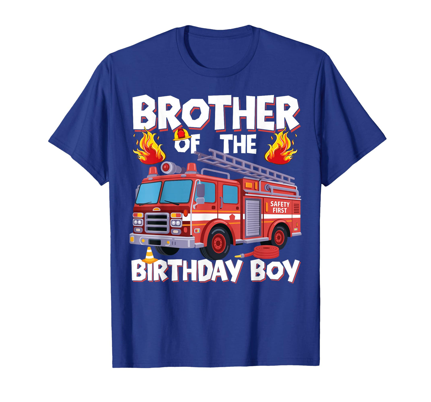 Brother of The Birthday Boy Fire Truck Firefighter Brother T-Shirt