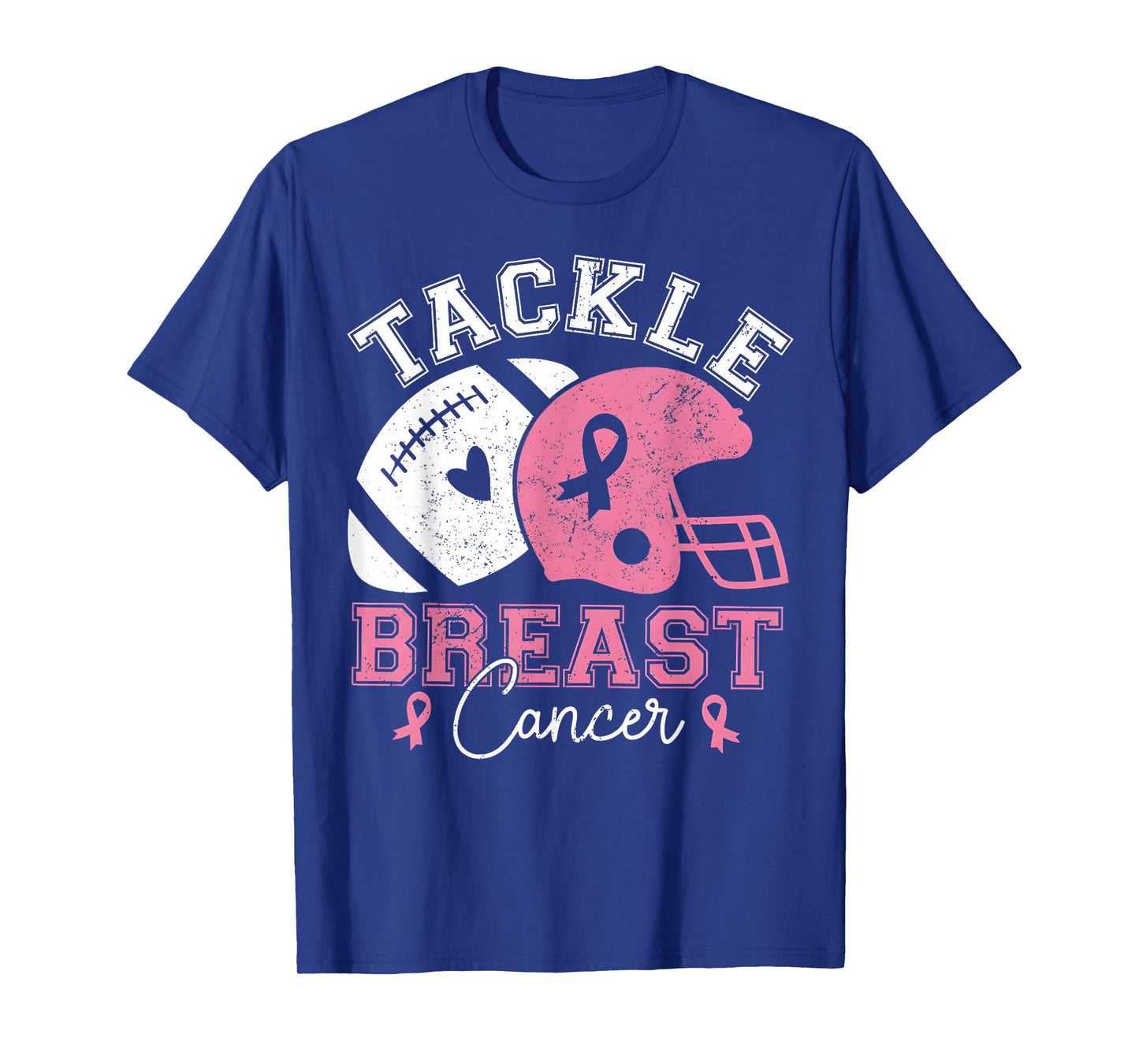 Tackle Breast Cancer Awareness Pink Ribbon American Football T-Shirt