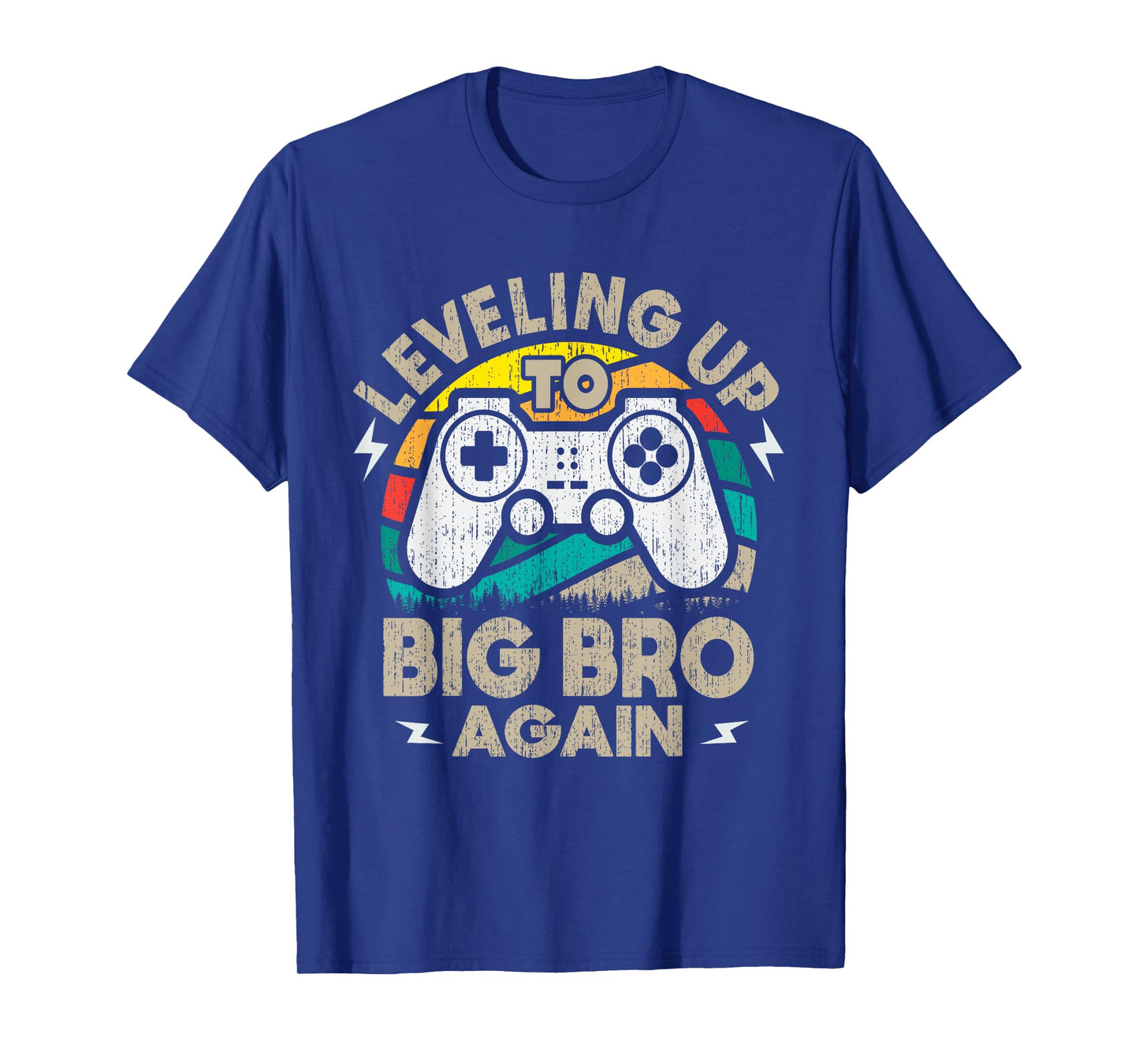 Leveling Up To Big Bro Again Vintage Gamer Brother Again T-Shirt