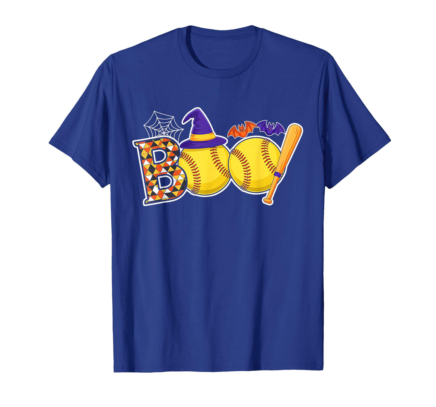 Softball Boo Creepy Halloween Costume Pumpkin Softball Lover T-Shirt