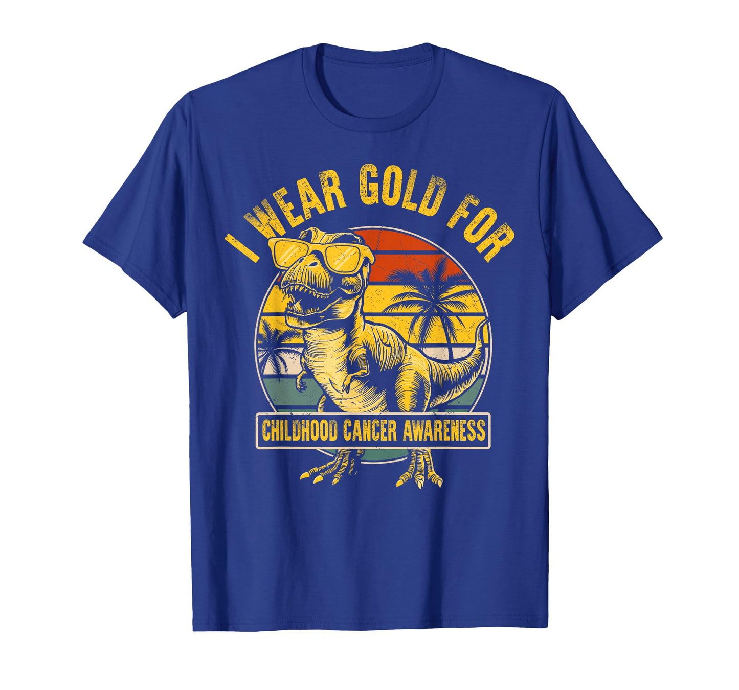 Childhood Cancer Extinct Dinosaur Childhood Cancer Awareness T-Shirt