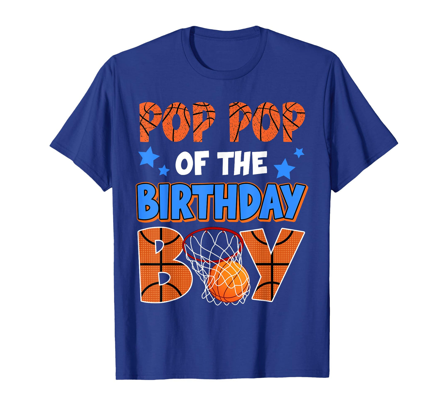 Basketball Pop Pop Of The Birthday Boy Family Matching T-Shirt