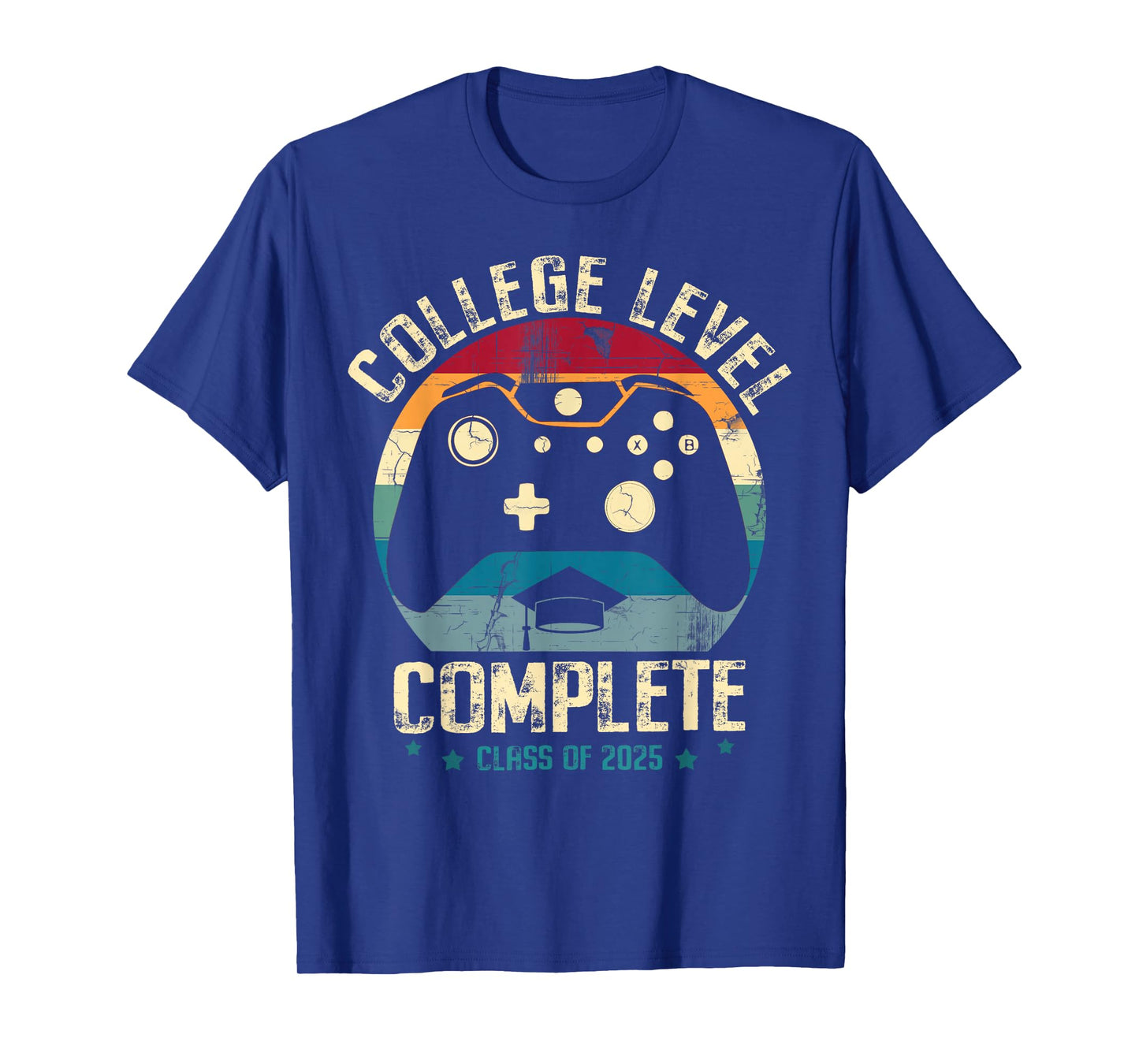 College Level Complete Class of 2025 Gamer Graduation Grad T-Shirt