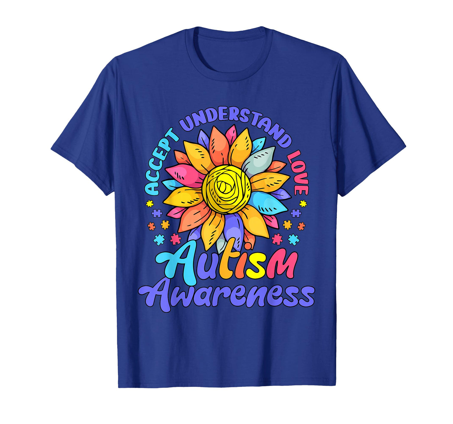 Autism Awareness Shirt Men Women kids Autism Sunflower T-Shirt