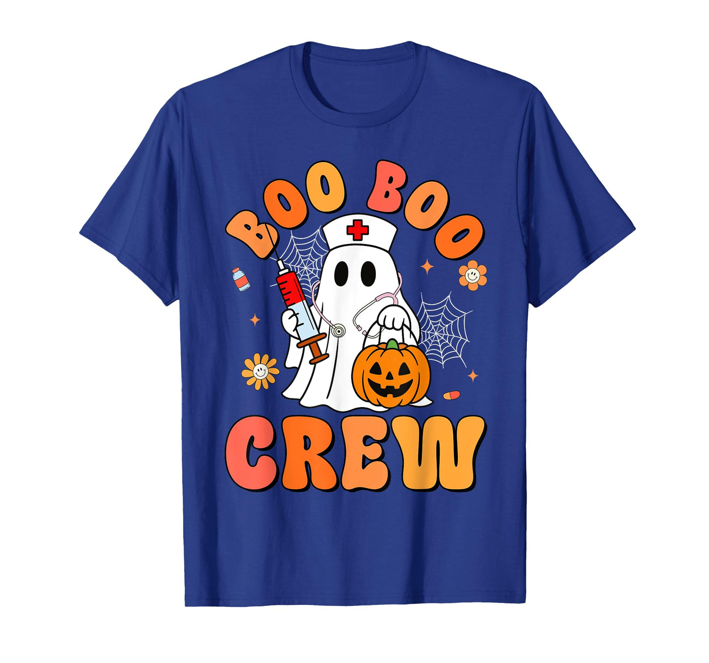 Boo Boo Crew Nurse Funny Halloween Ghost Nurse Girl Women T-Shirt