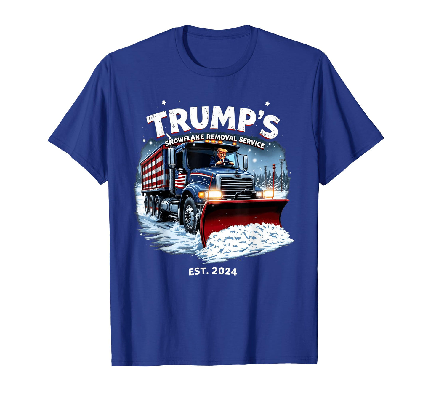 Funny Trump 2024 Victory Snowflake Removal Service Trump T-Shirt - Black, Small - Unisex-Adults