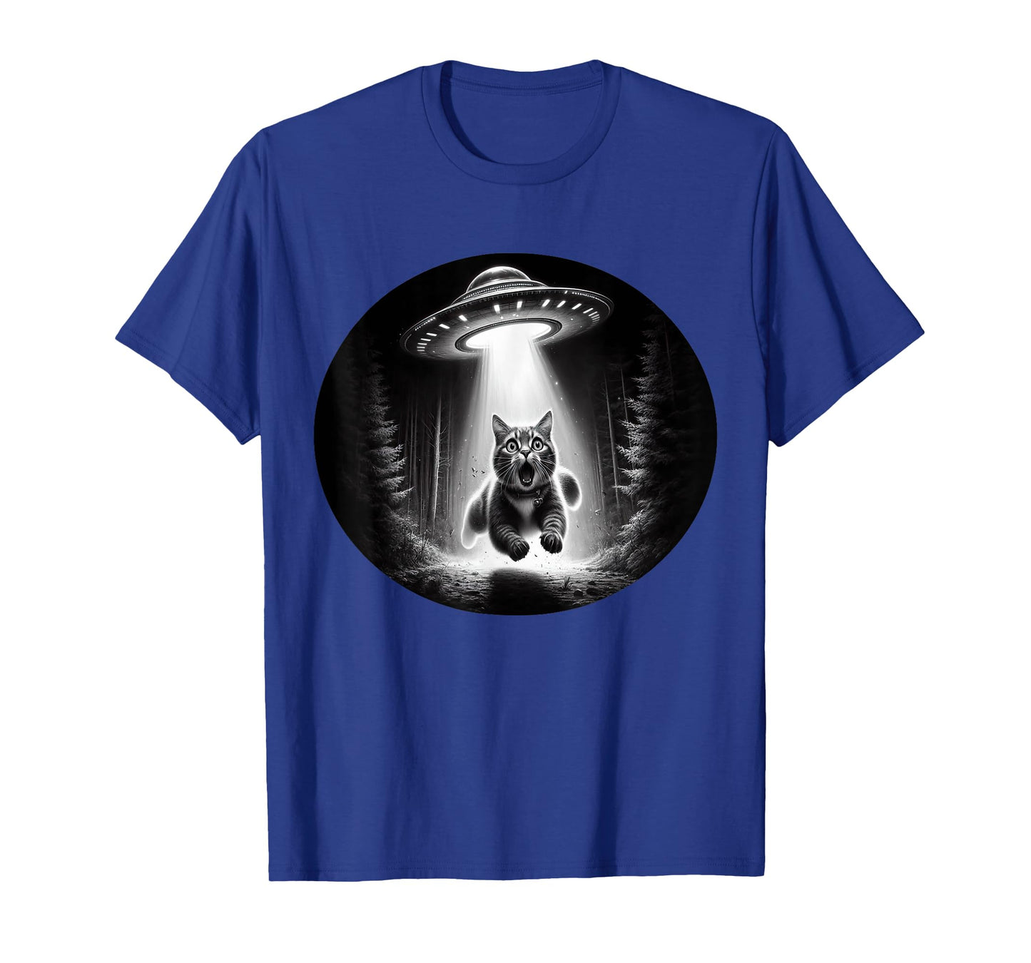 Cat Selfie with Alien UFO Funny Cat Gifts for Men Women Kid T-Shirt