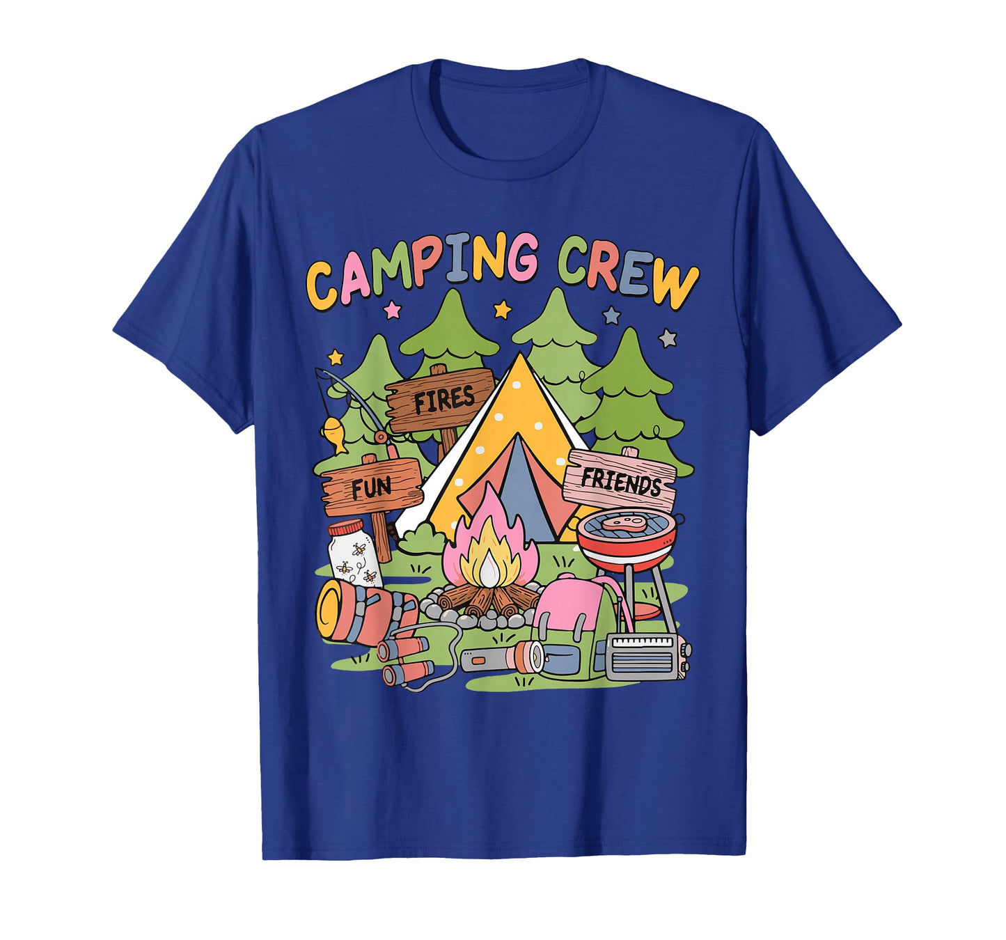 Camping Crew Family Matching Group Friends Men Women Kids T-Shirt