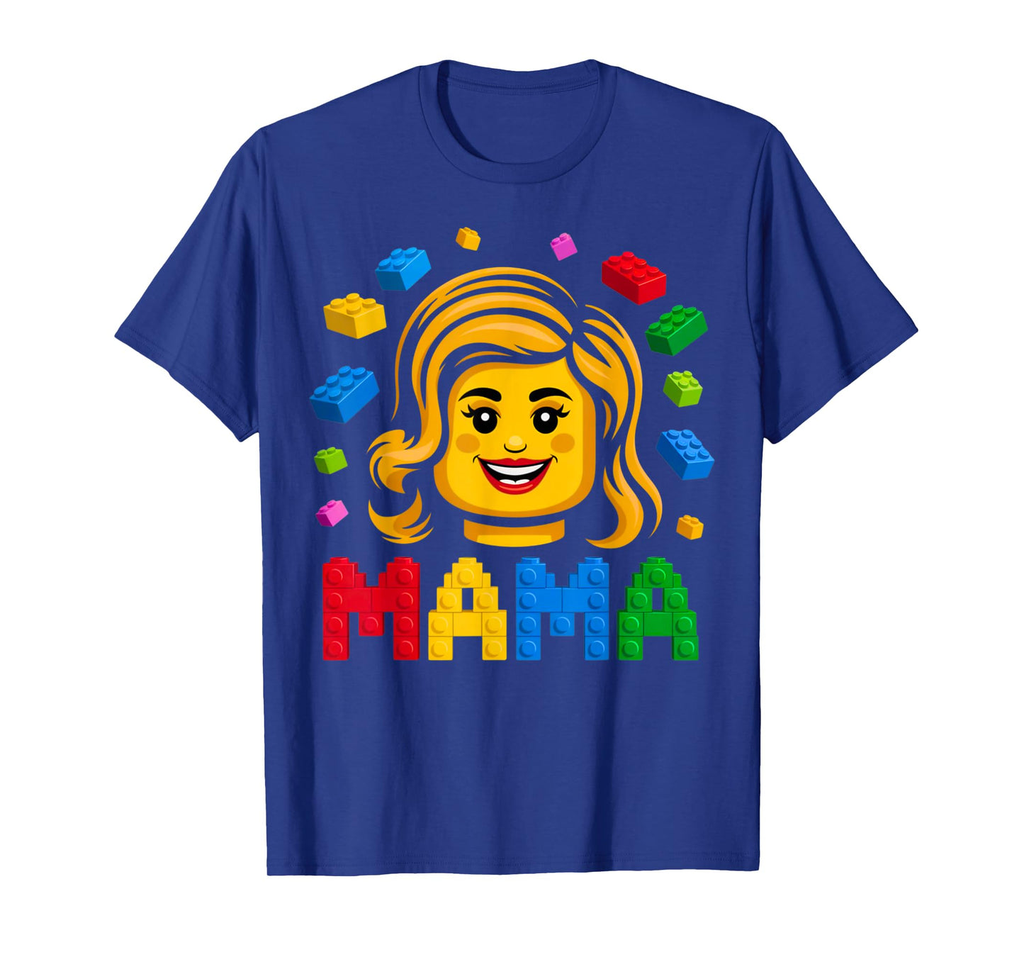 Family Mama Mom Master Builder Building Bricks Blocks Mother T-Shirt
