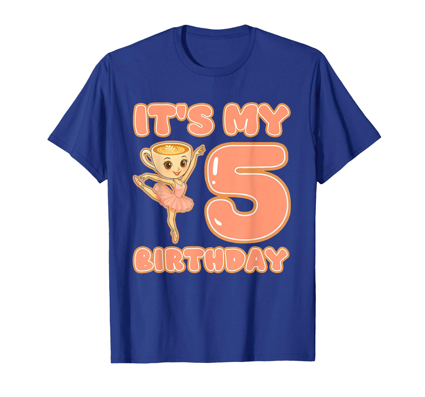 It's My 5th Birthday Girl Ballerina Cappuccina Cappuccino T-Shirt