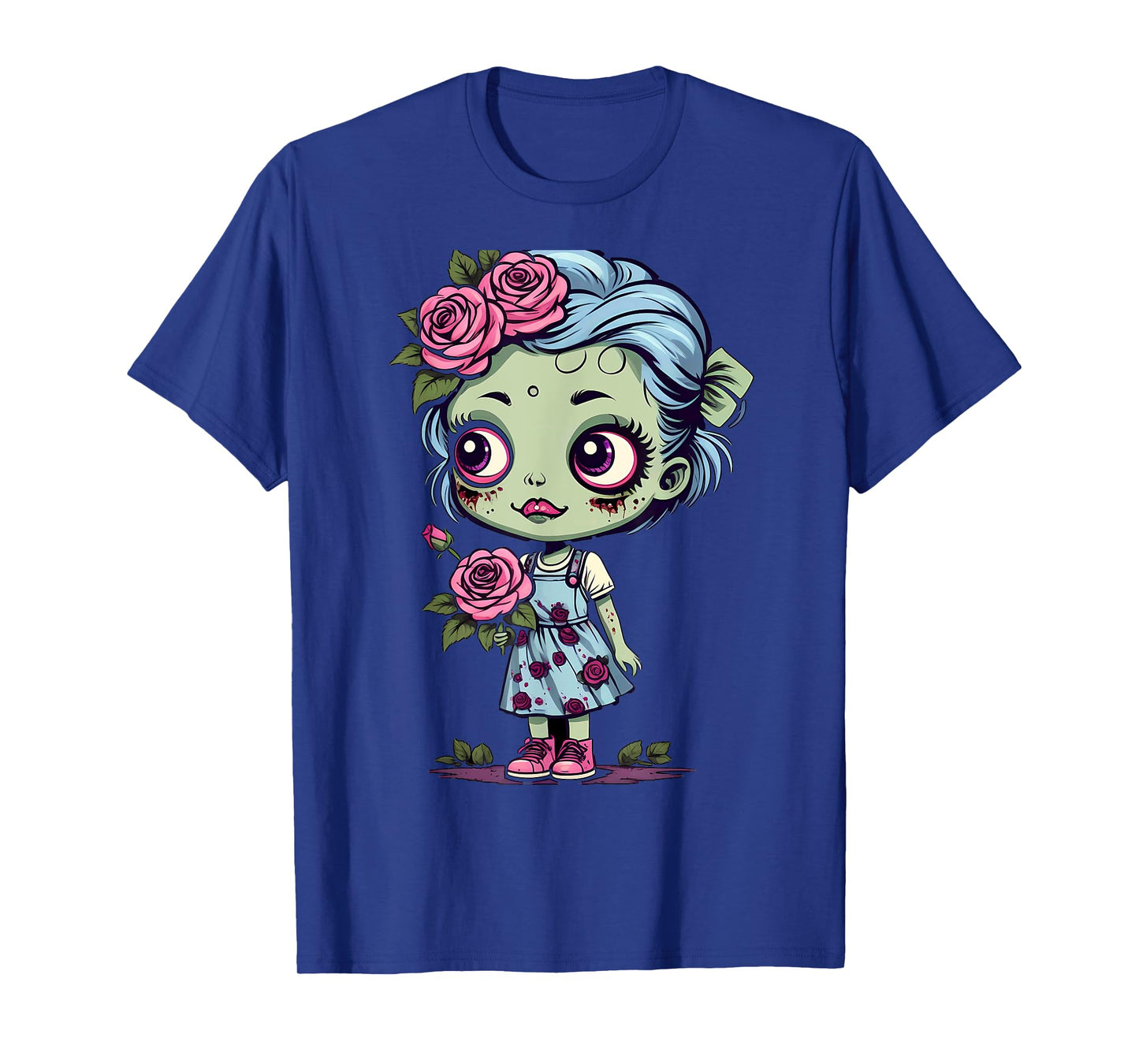 Flowers Zombie Girl Halloween Costume T-Shirt