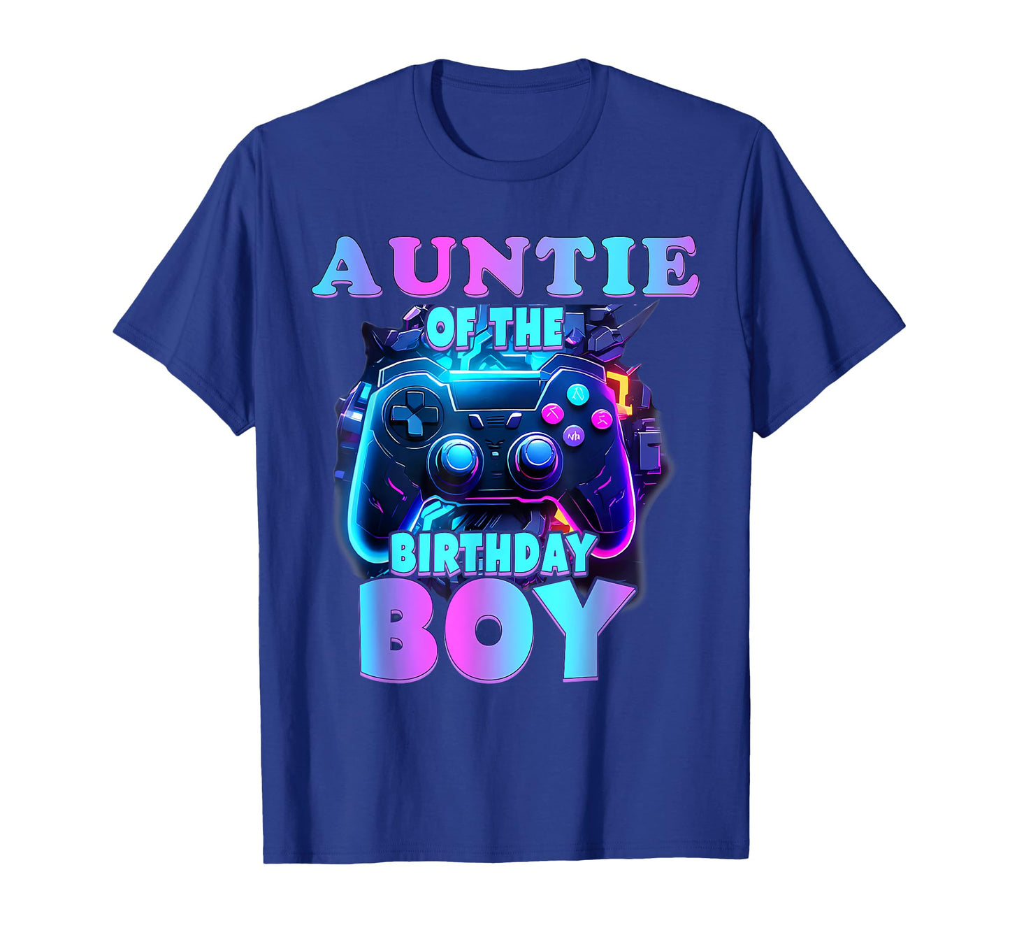 Auntie of the Birthday Boy Matching Video Game Birthday T-Shirt