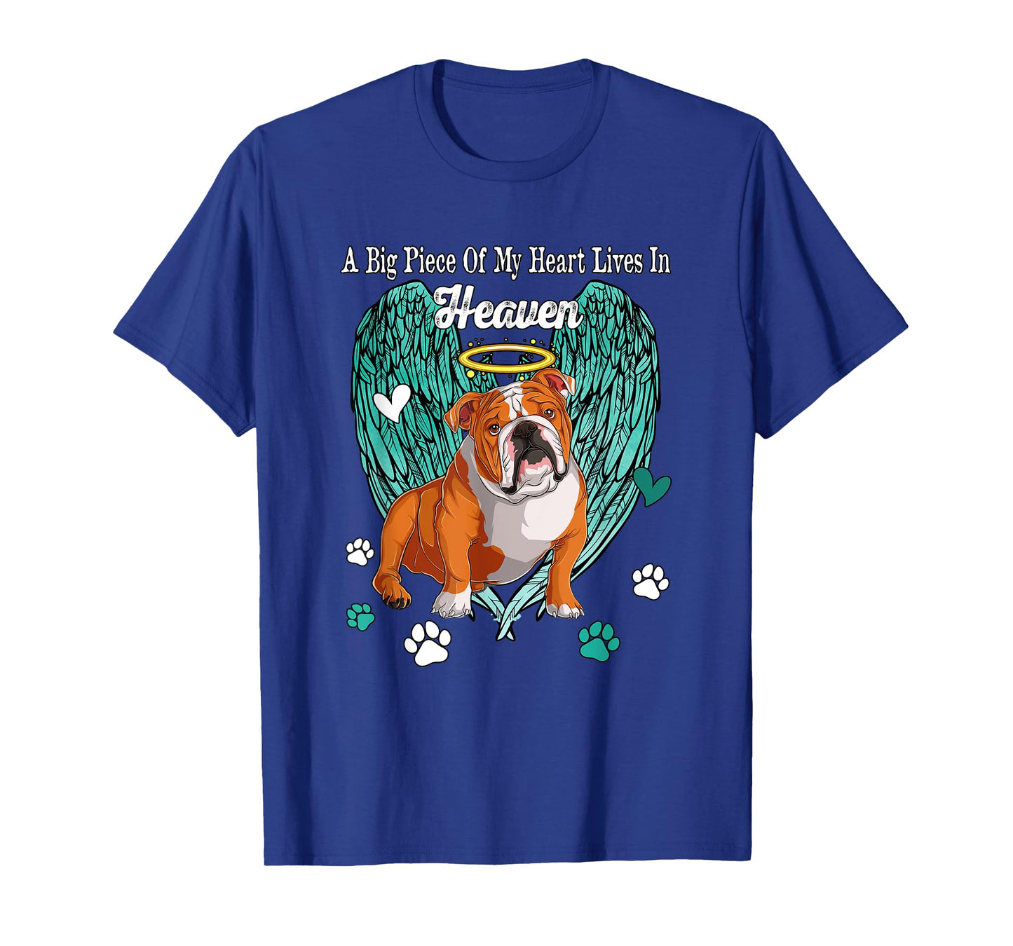 Heart Lives In Heaven Costume English Bulldog Memories Owner T-Shirt for Men Women Kids