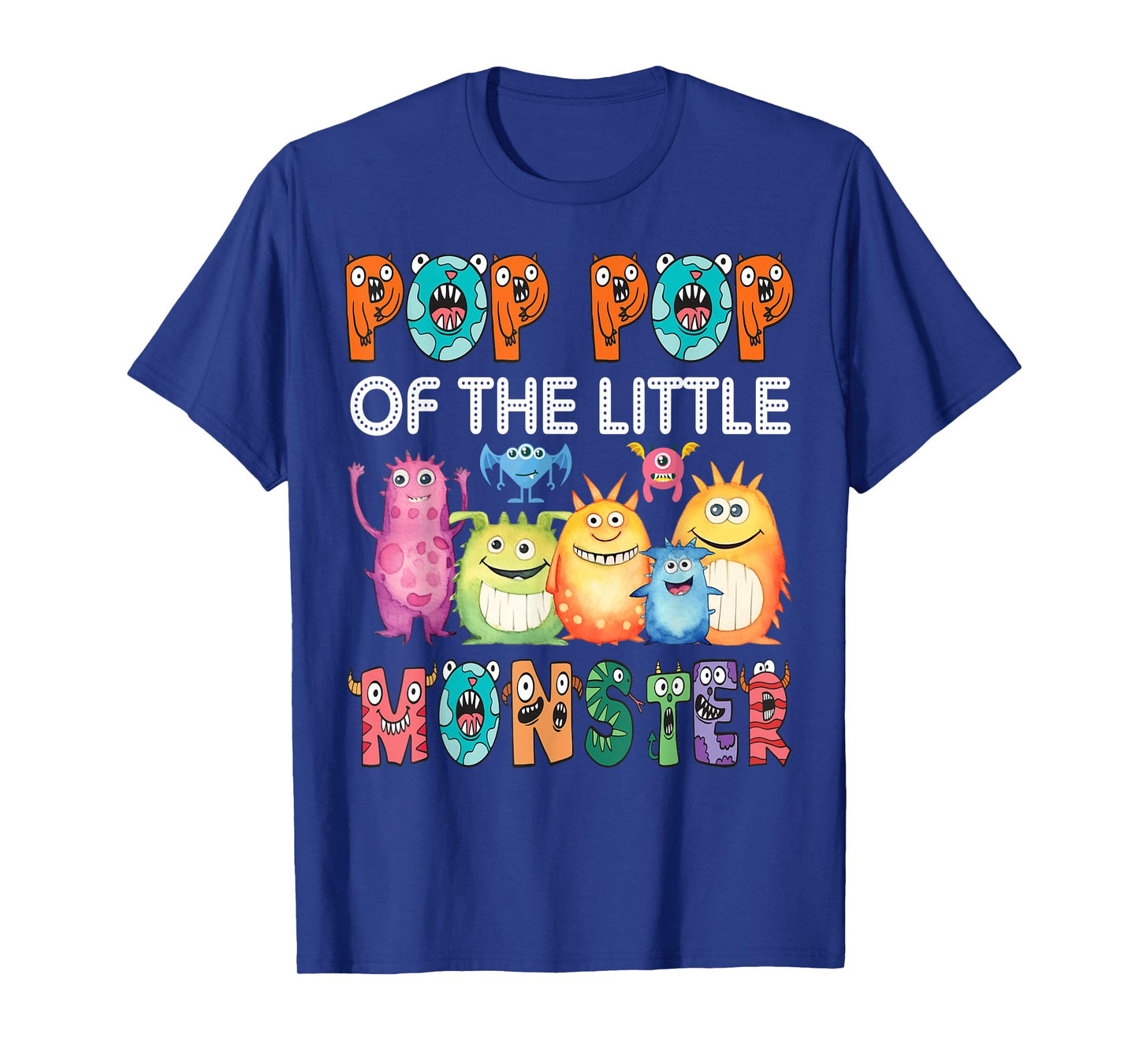 Pop Pop Of The Little Monster Kids 1St Birthday Party T-Shirt