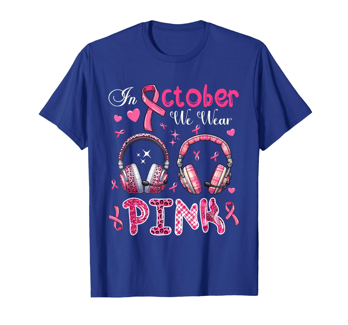 In October We Wear Pink Breast Cancer Awareness Dispatcher T-Shirt