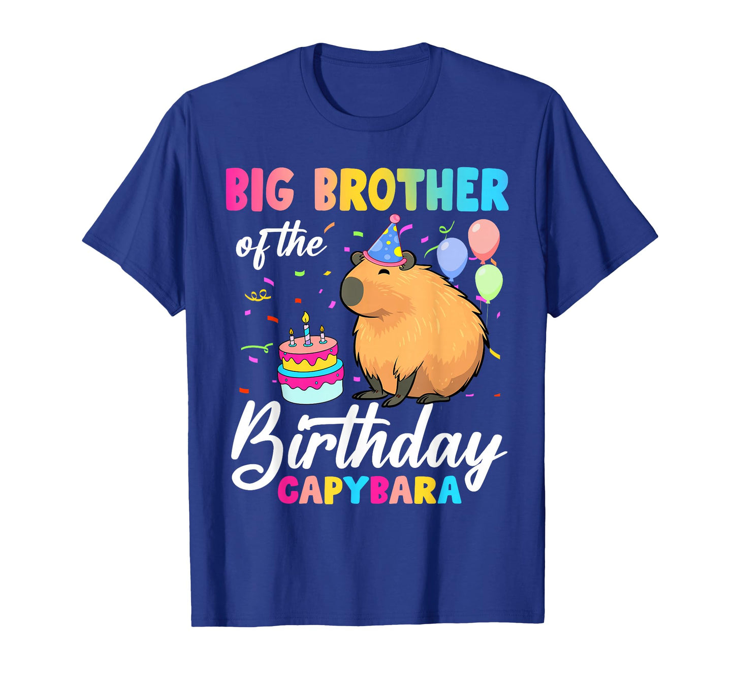 Big Brother Of The Birthday Capybara Girl Bday Party Family T-Shirt