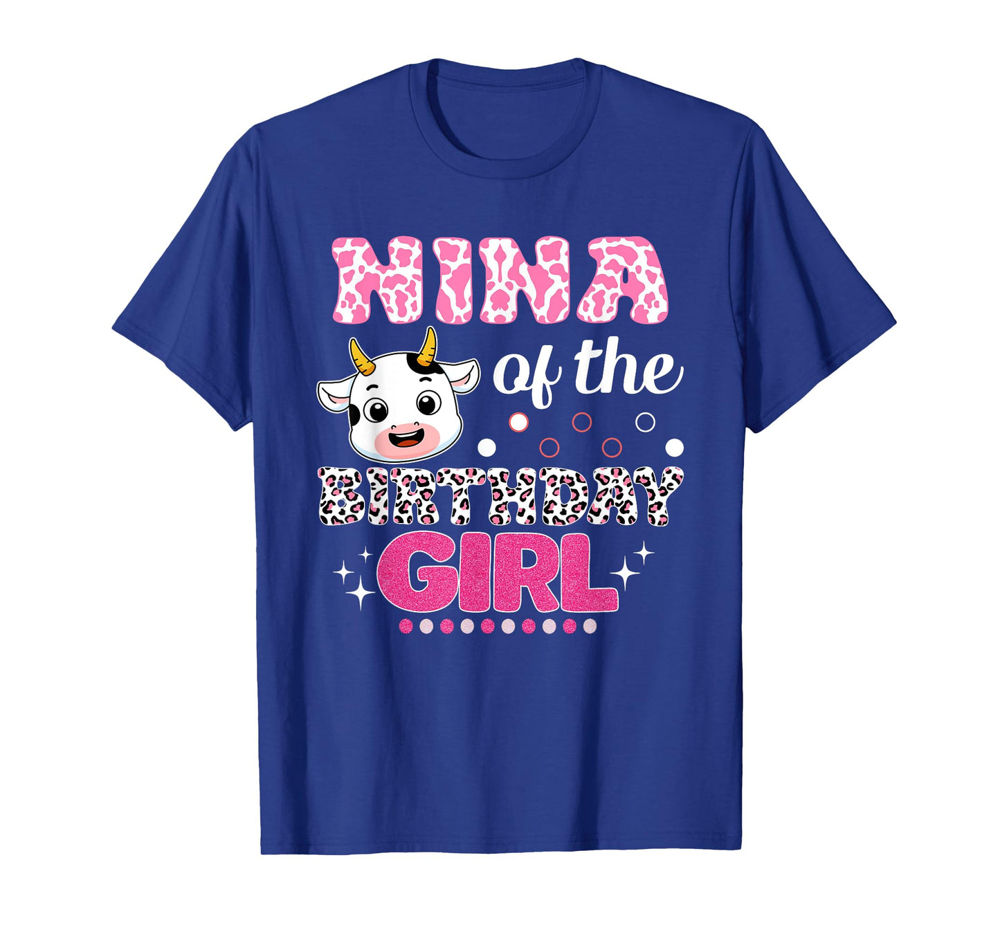 Nina of The Birthday Girl Cow Farm Family 1St Birthday T-Shirt