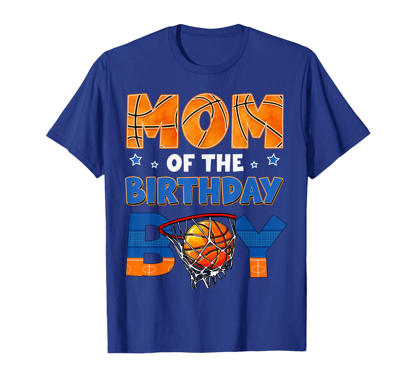 Mom Of The Birthday Boy Basketball Baller Bday Family Party T-Shirt
